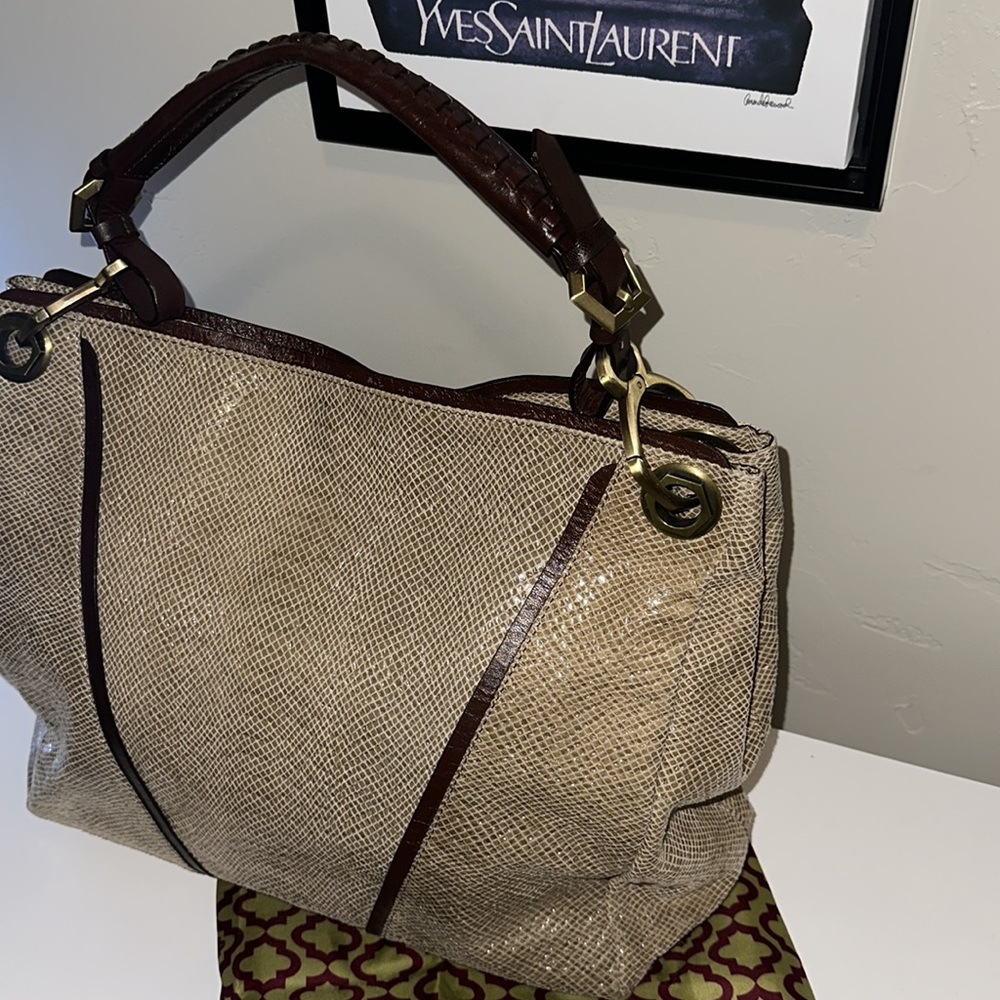 Oryany Bette Embossed Python Leather Bag. Dust Ba… - image 2